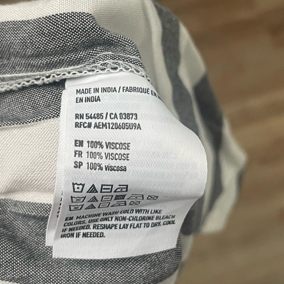 American Eagle Striped Paperbag Wide Leg High Waist Trousers Pants Size Large - Picture 9 of 12